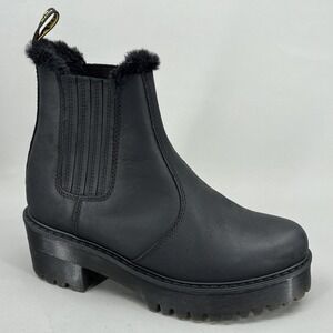 Dr. Martens Rometty Chelsea Boots Womens‎ Size 9 Black Leather Platform Lug Sole